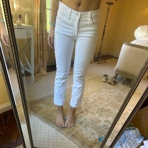 vintage slim straight white jeans